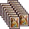 8x10 Picture Frame Set of 15, Display Pictures 8x10 with Mat or 9x11 without Mat, Multi Photo Frames for Wall Mounting or Tabletop Display, Dark Red
